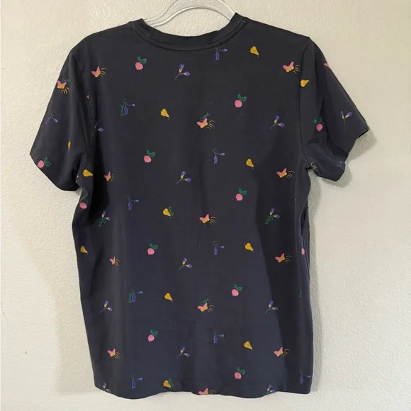 Coach dark gray Tee with Colorful Butterfly Embroidery - Picture 2 of 7